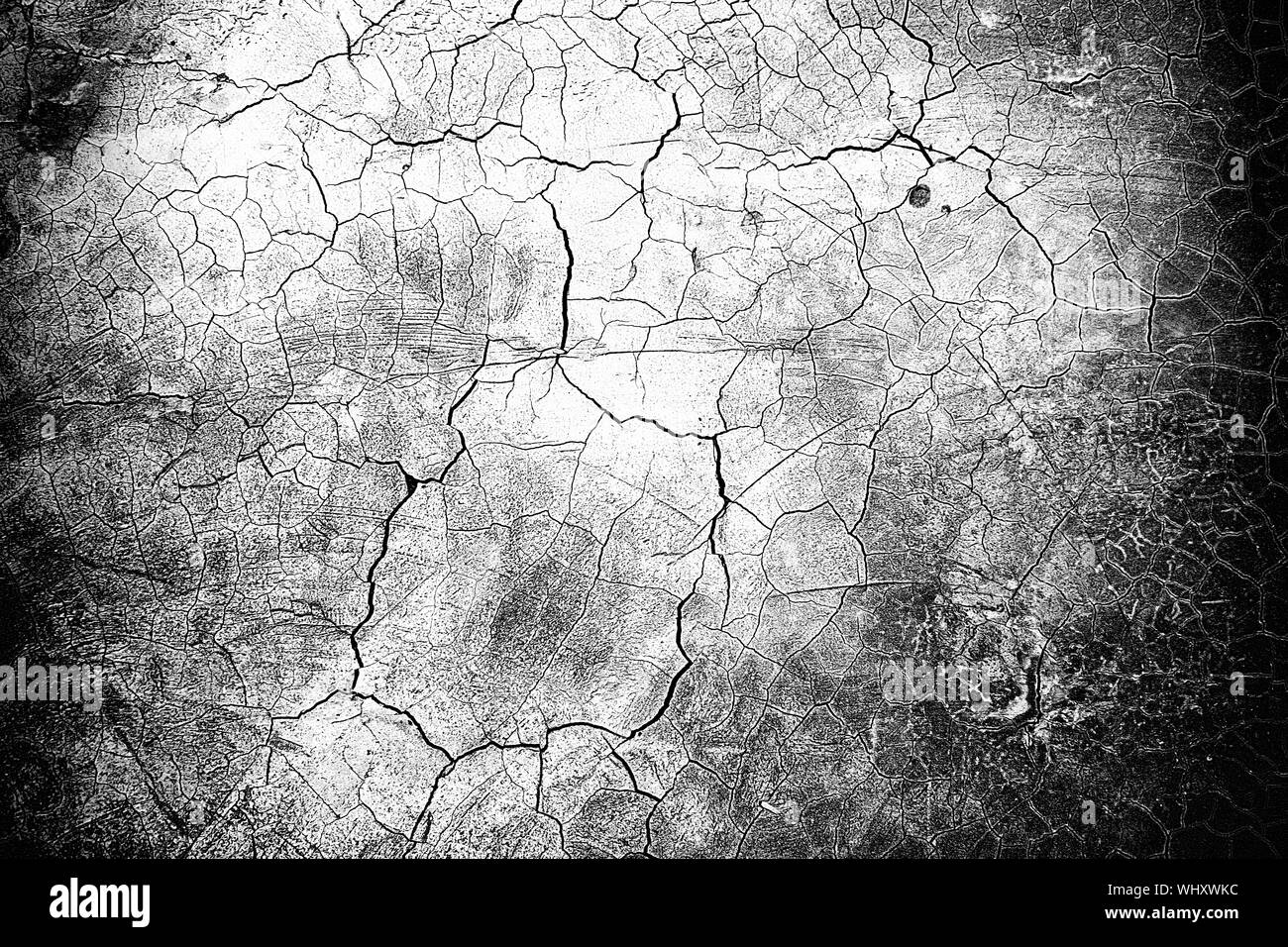 Grunge Bianco e nero Texture di emergenza . Texture antigraffio . Texture sporca . Sfondo di parete . Foto Stock