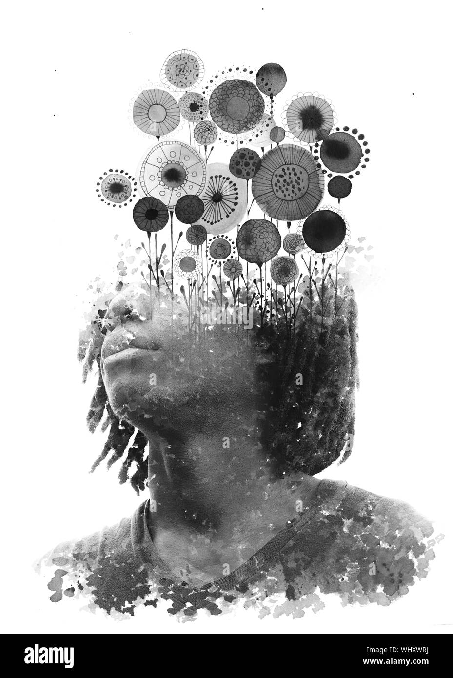 Paintography. Si fonde con lavori artistici originali Foto Stock