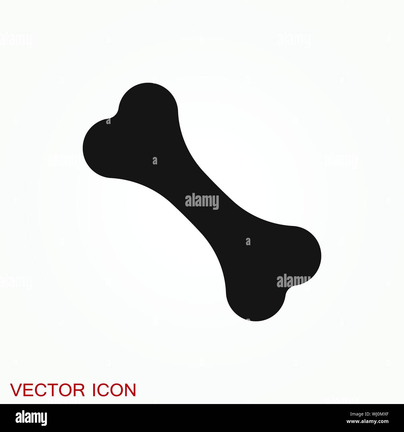 Osso icona piatta. Singolo di alta qualità symbol Illustrazione Vettoriale