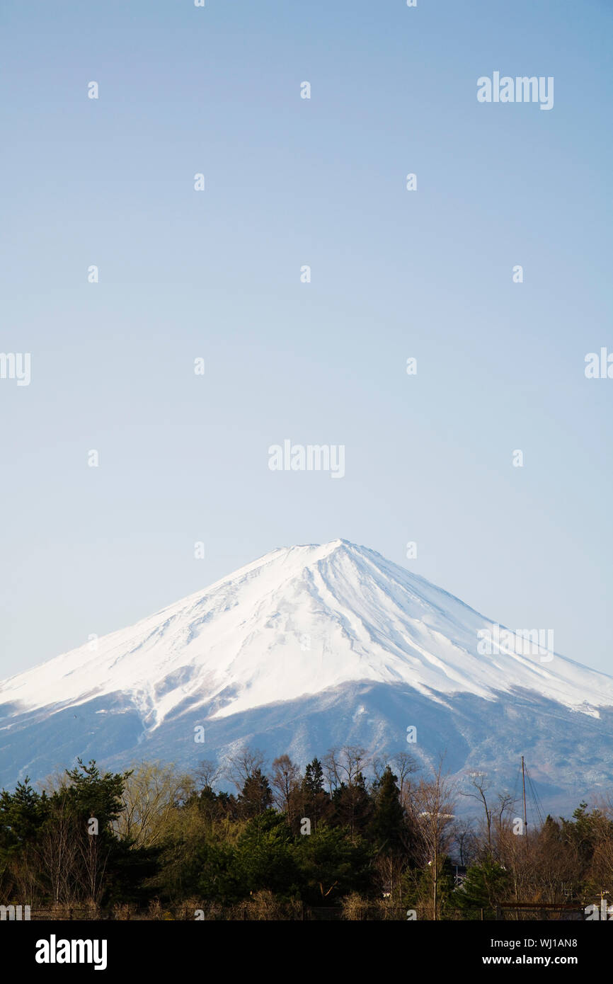 Mt. Fuji visto dal Lago Kawaguchi Foto Stock