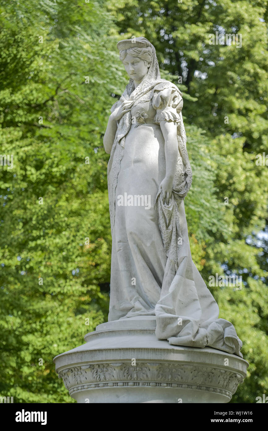 Berlino, lo zoo di Berlino, monumento, Germania, grande zoo, grande zoo, disposizione verde, verde disposizione, regina, Queen Luise von Preussen, Luise von Preussen, L Foto Stock