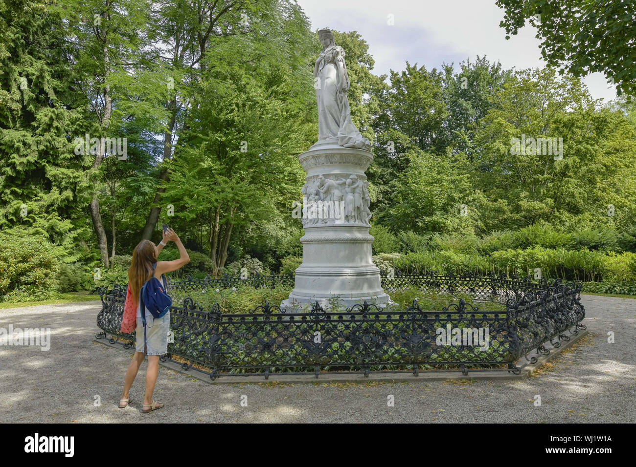 Berlino, lo zoo di Berlino, monumento, Germania, grande zoo, grande zoo, disposizione verde, verde disposizione, regina, Queen Luise von Preussen, Luise von Preussen, L Foto Stock