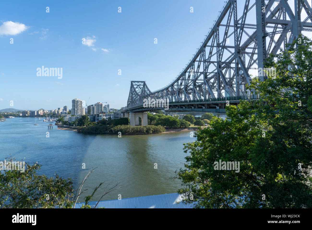 Riverfront Metropolis, Subtropical Urban Oasis, Brisbane, Australia Foto Stock