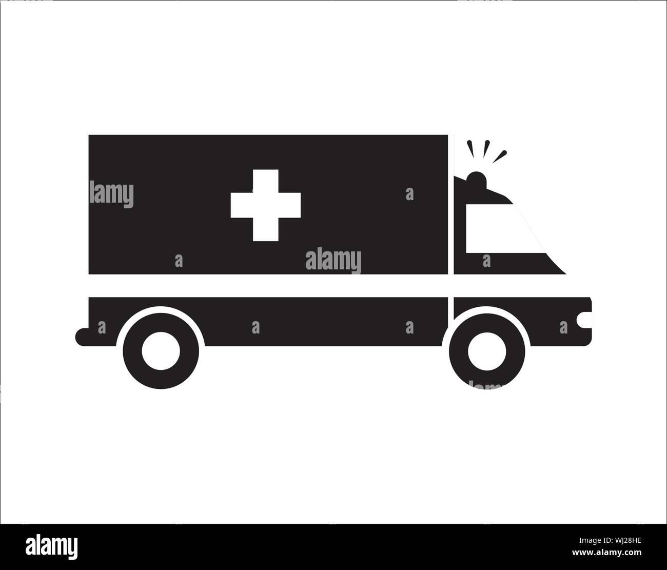 Icona di ambulanza, ambulanza icona vettore, in elegante stile piatto isolato su sfondo bianco. Icona di ambulanza immagine icona ambulanza illustrazione Illustrazione Vettoriale