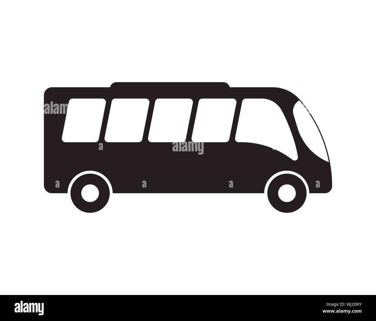 Icona di bus su sfondo bianco immagine vettoriale Illustrazione Vettoriale