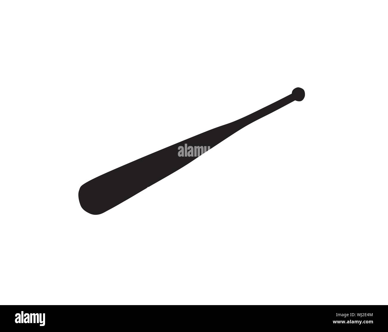 Mazza da Baseball Icona immagine vettoriale Illustrazione Vettoriale