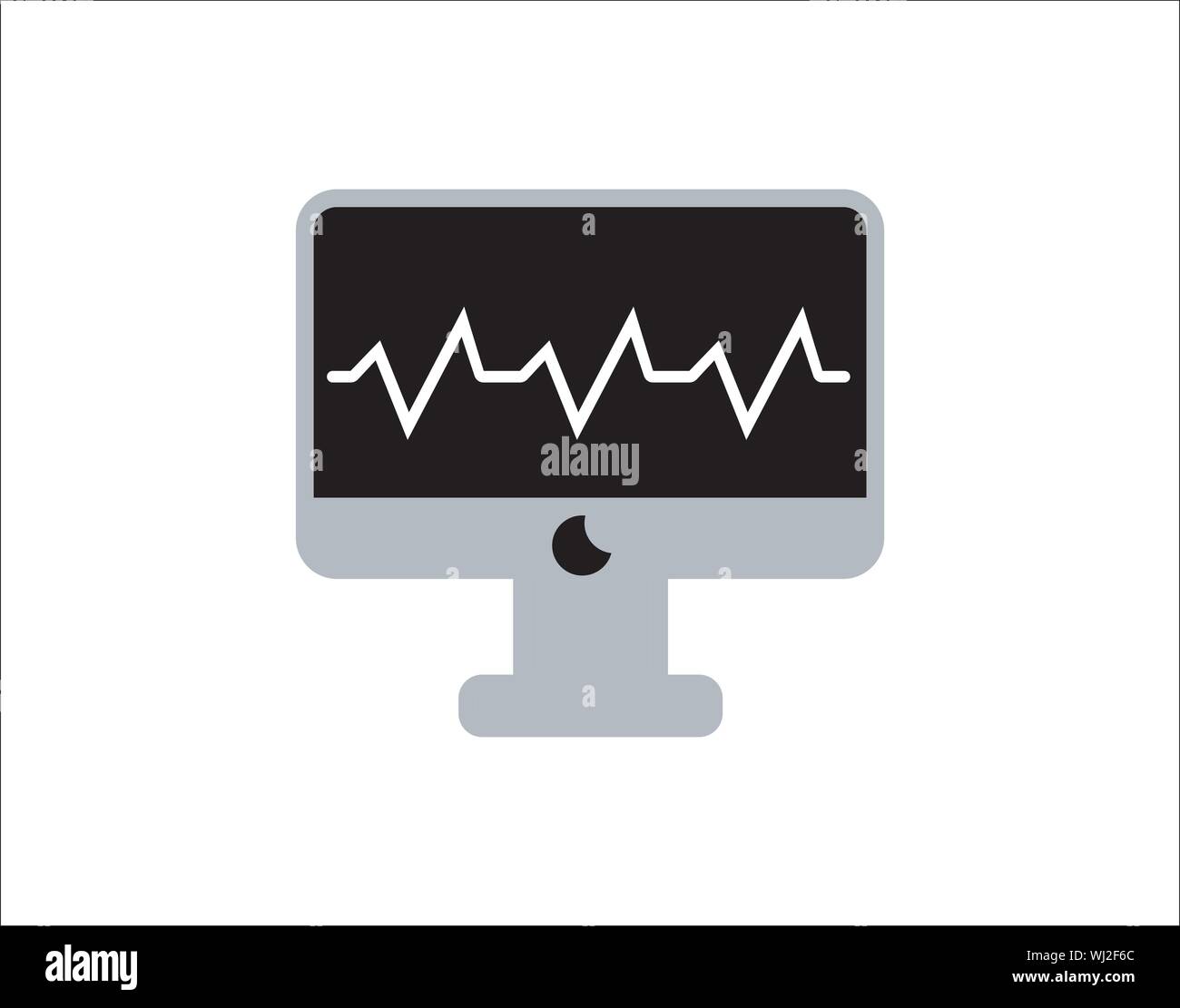 Vettore Cardiogram icona su sfondo bianco, Cardiogram icona illustrazione stock Illustrazione Vettoriale