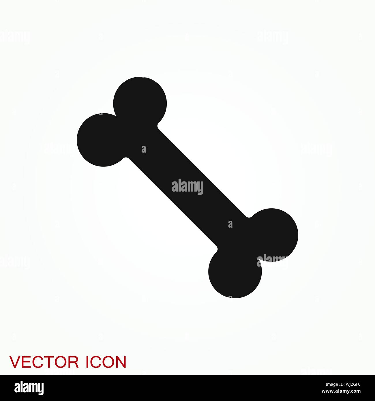 Osso icona piatta. Singolo di alta qualità symbol Illustrazione Vettoriale