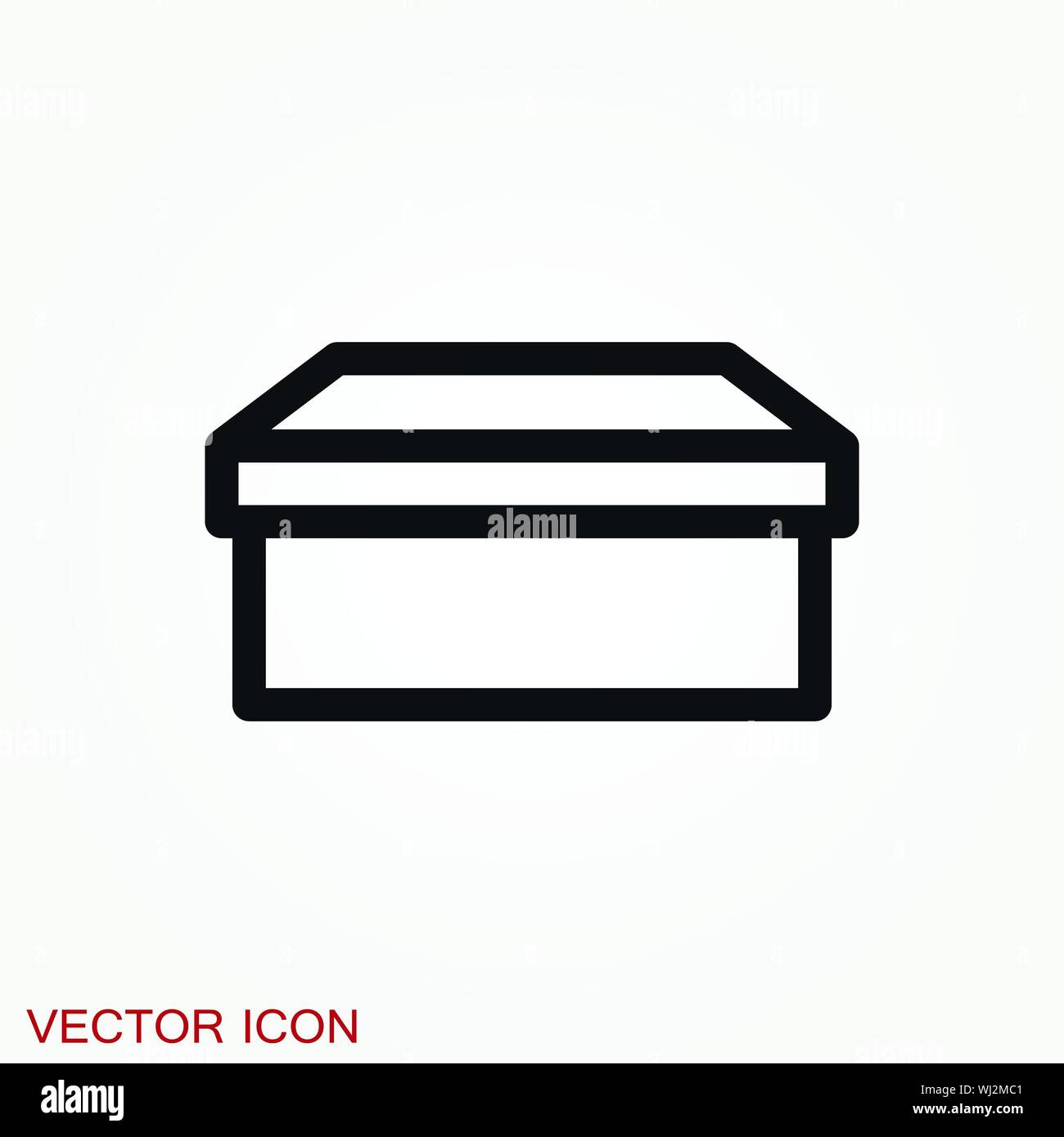 Icona della cassetta o del logo in stile moderno. Illustrazione Vettoriale