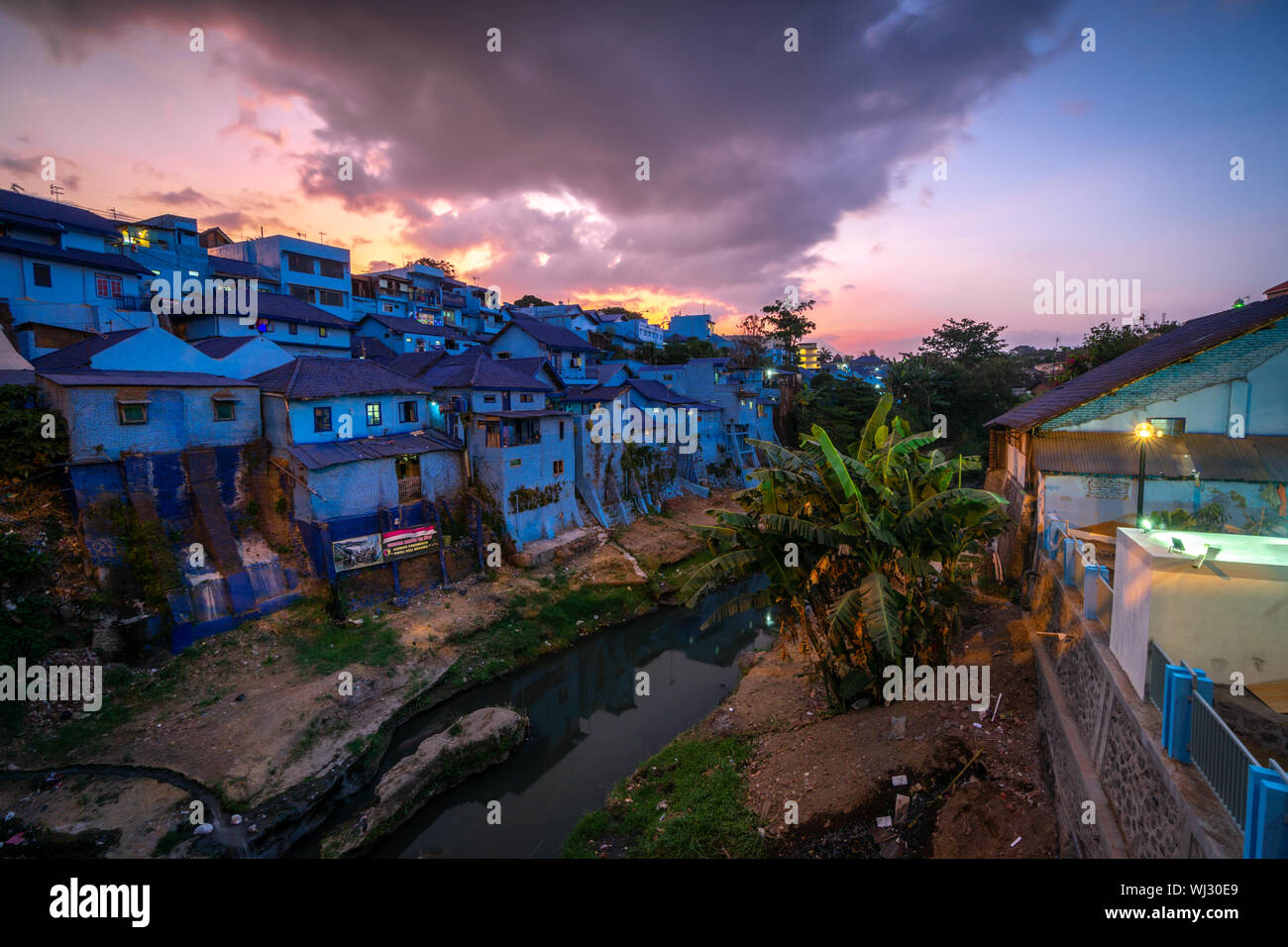 Villaggio colorato Jodipan è la migliore destinazione in Malang East Java Indonesia Foto Stock