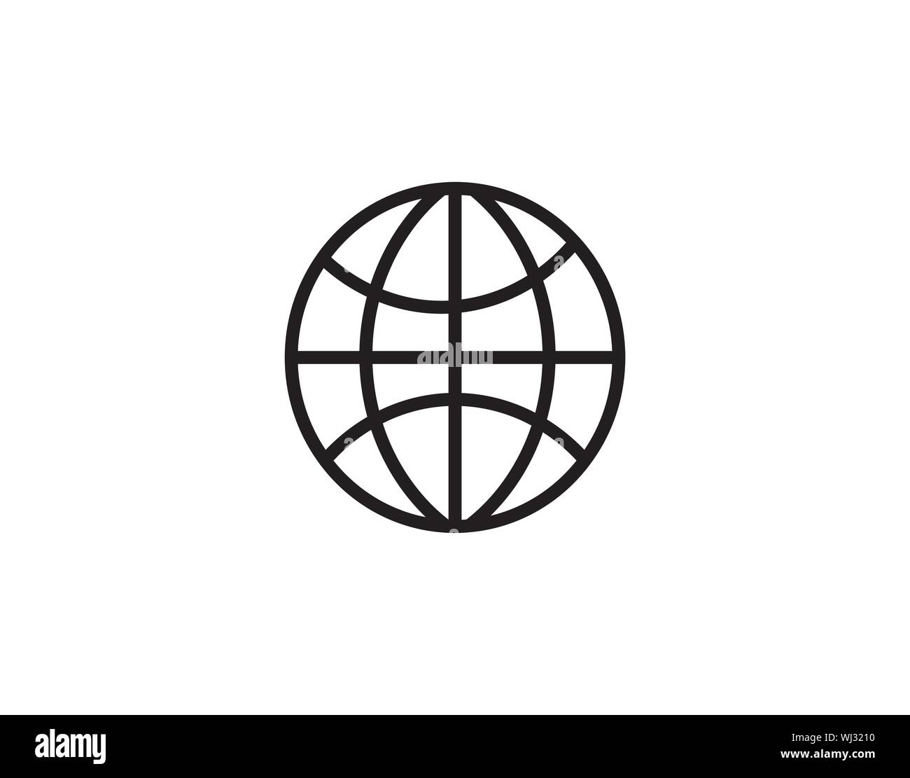 Icona Vector Global Globe World Network Line Illustrazione Vettoriale