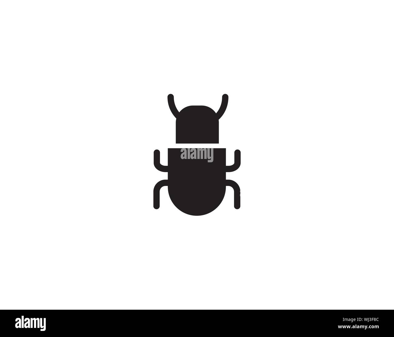 Bug del software o programma bug line art icona vettore per app e siti web - Vettore Illustrazione Vettoriale