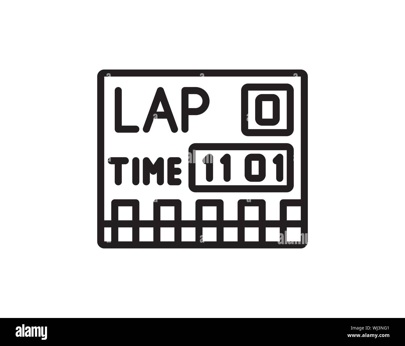 Icona Timer digitale cronometro a giro Vector Illustrazione Vettoriale