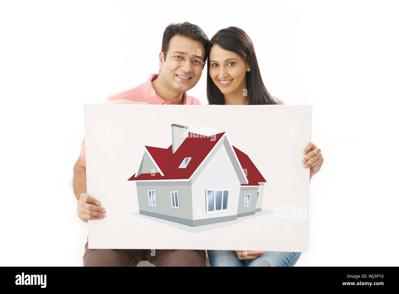 Coppia che mostra la sua casa da sogno Foto Stock