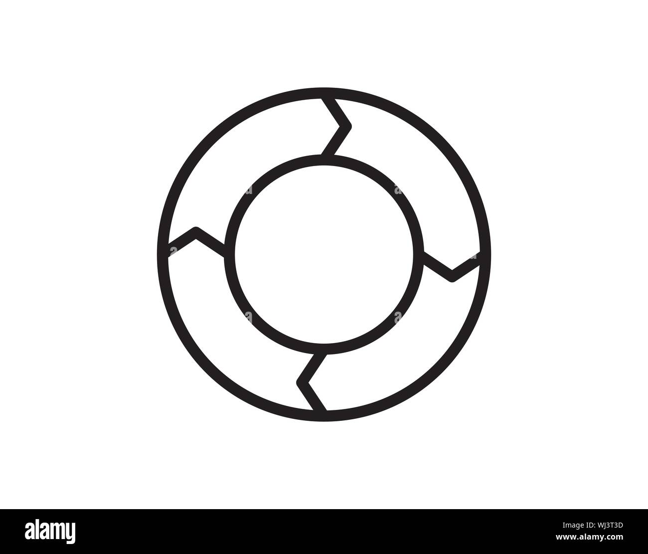Grafico a torta icona del vettore - Vettore Illustrazione Vettoriale