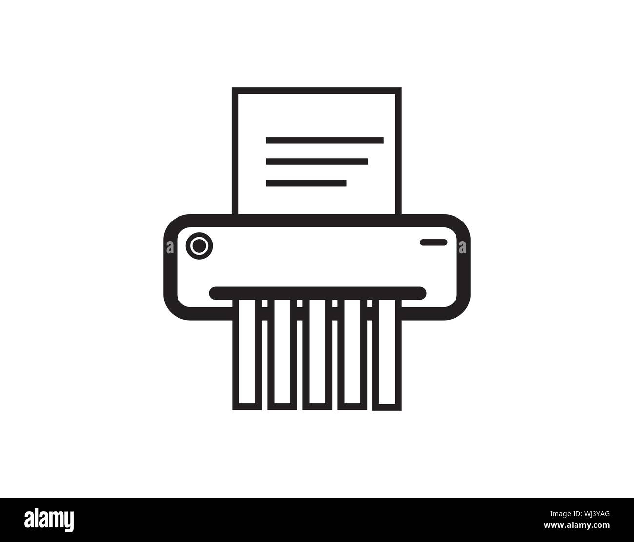 Distruggidocumenti icona linea immagine vettoriale Illustrazione Vettoriale
