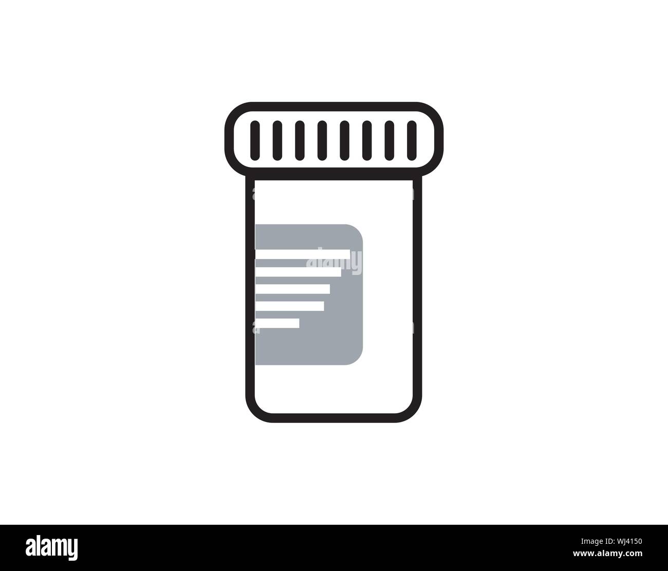 Illustrazione del vettore farmaceutico con icona piatta del flacone farmaceutico Illustrazione Vettoriale