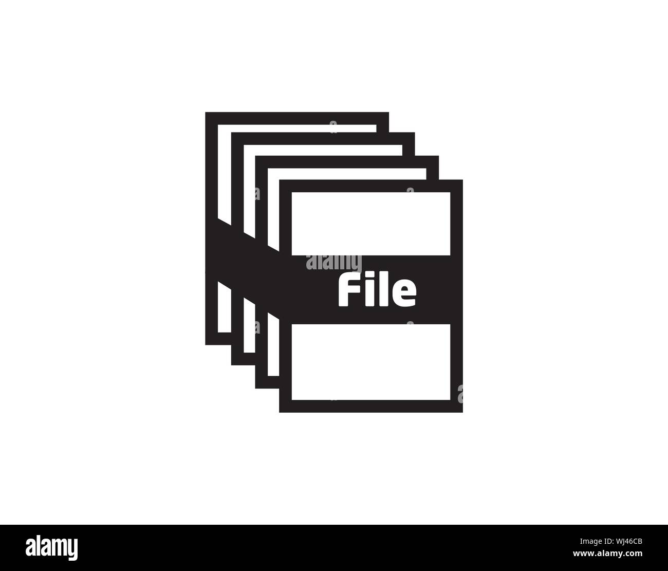 Office file icona illustrazione vettoriale. Illustrazione Vettoriale