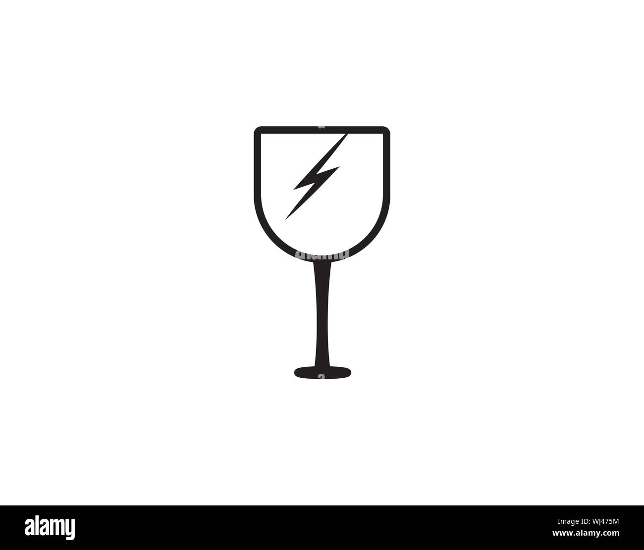 Fragile icona simbolo Illustration Design Illustrazione Vettoriale