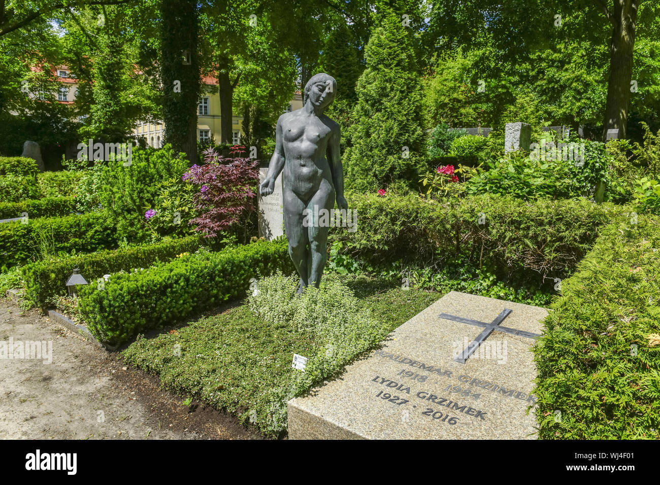 Berlino, scultore, bronzo, il monumento in bronzo, bronzo figura, fusione in bronzo, fusione in bronzo, Dahlem, Dahlem village, Dahlemer, monumento, Germania, cemeter Foto Stock