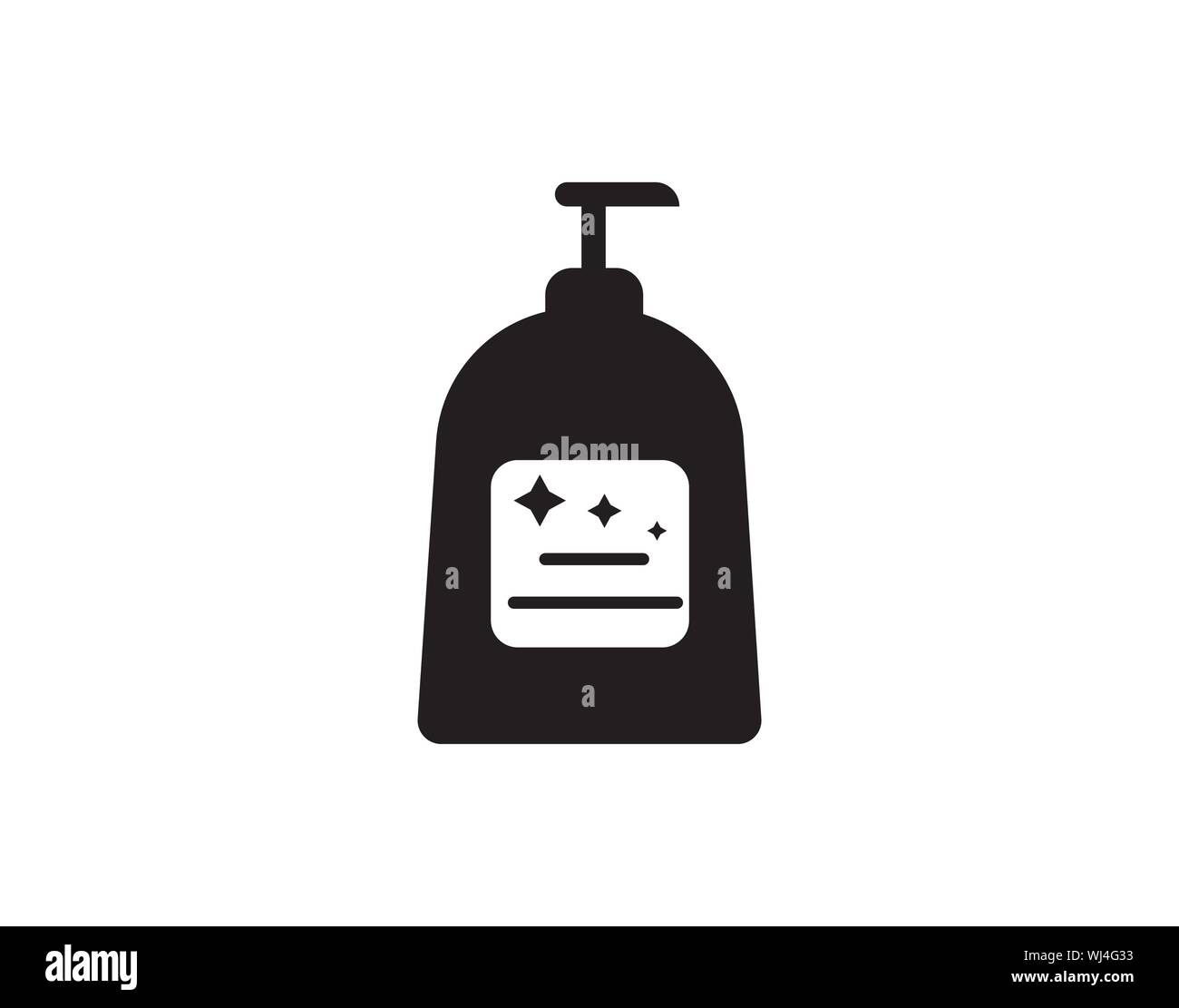 Flacone con sapone liquido icona di stile semplice immagine vettoriale Illustrazione Vettoriale