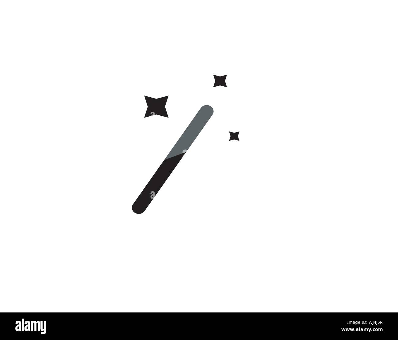 Vector, icona dell'effetto scintilla della bacchetta magica e fantasia Illustrazione Vettoriale