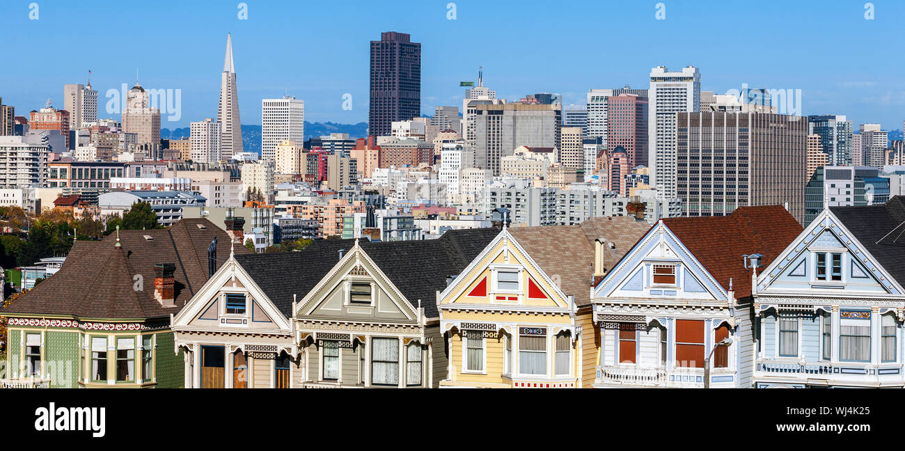 Vista panoramica di San Francisco, Stati Uniti d'America Foto Stock