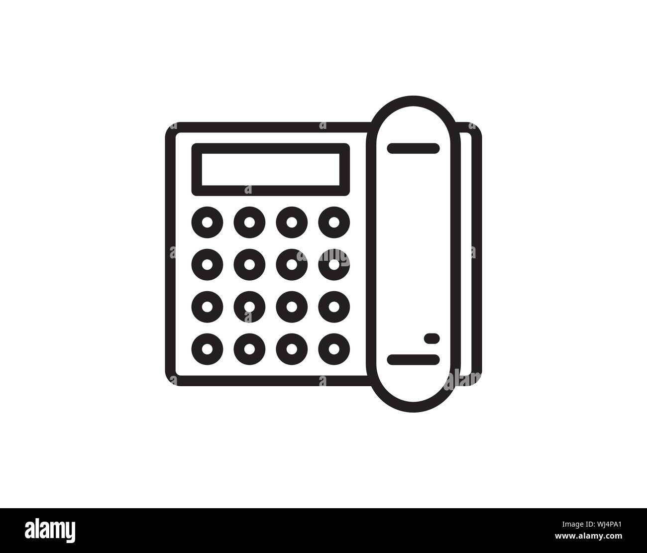Telefono ufficio Line Icona immagine vettoriale Illustrazione Vettoriale