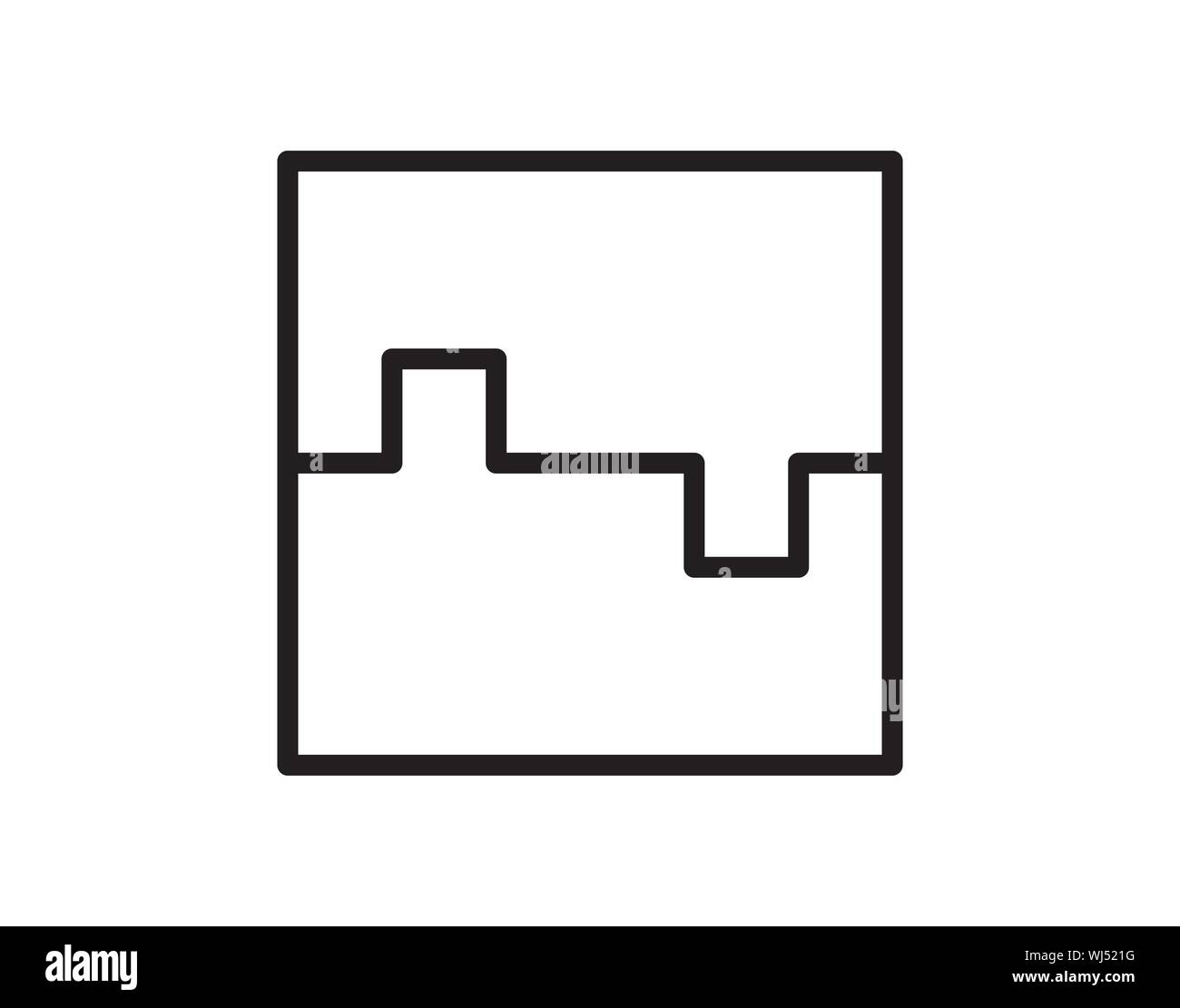 Icona planimetria semplice in stile Blueprint per l'uso in architettura Illustrazione Vettoriale