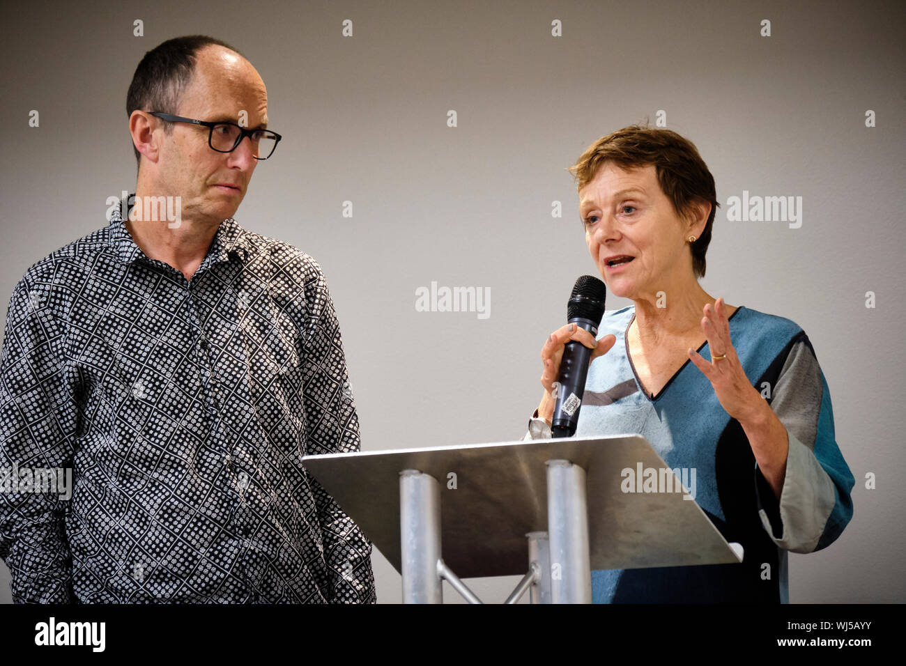 Nicci Gerrard e Sean francese Nicci (Francese) all'NAWGFest 2019 Cena di Gala Foto Stock