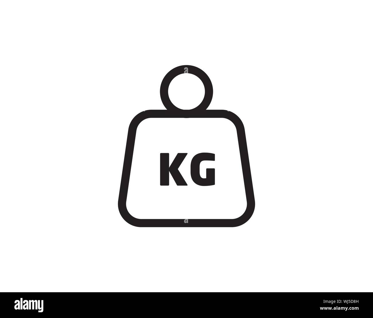 Icona del peso in elegante stile piatto isolato su sfondo bianco. Simbolo di massa per il vostro web site design, logo, app, UI. Illustrazione vettoriale EPS10. Illustrazione Vettoriale