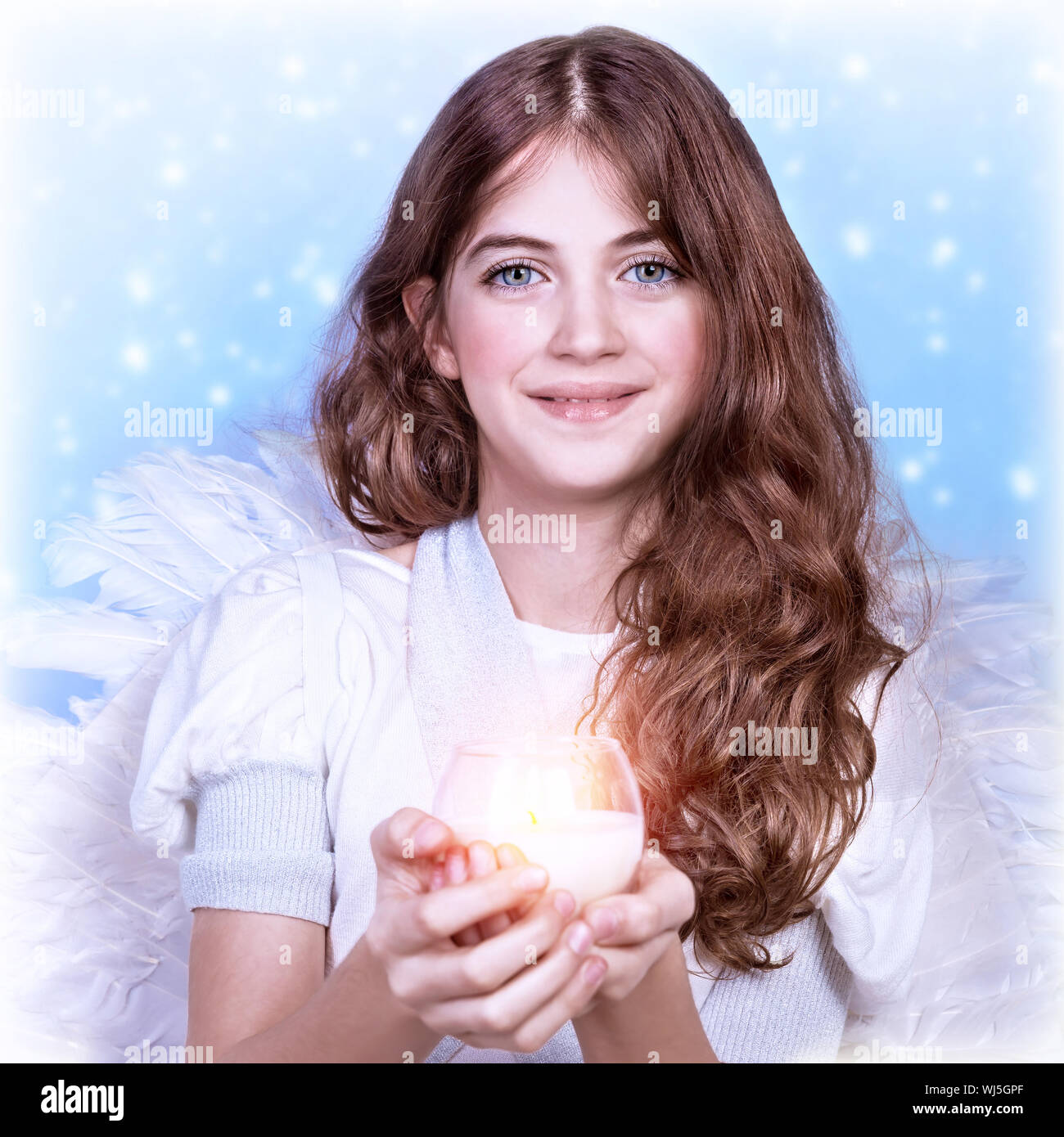 Sweet Angel girl Foto Stock