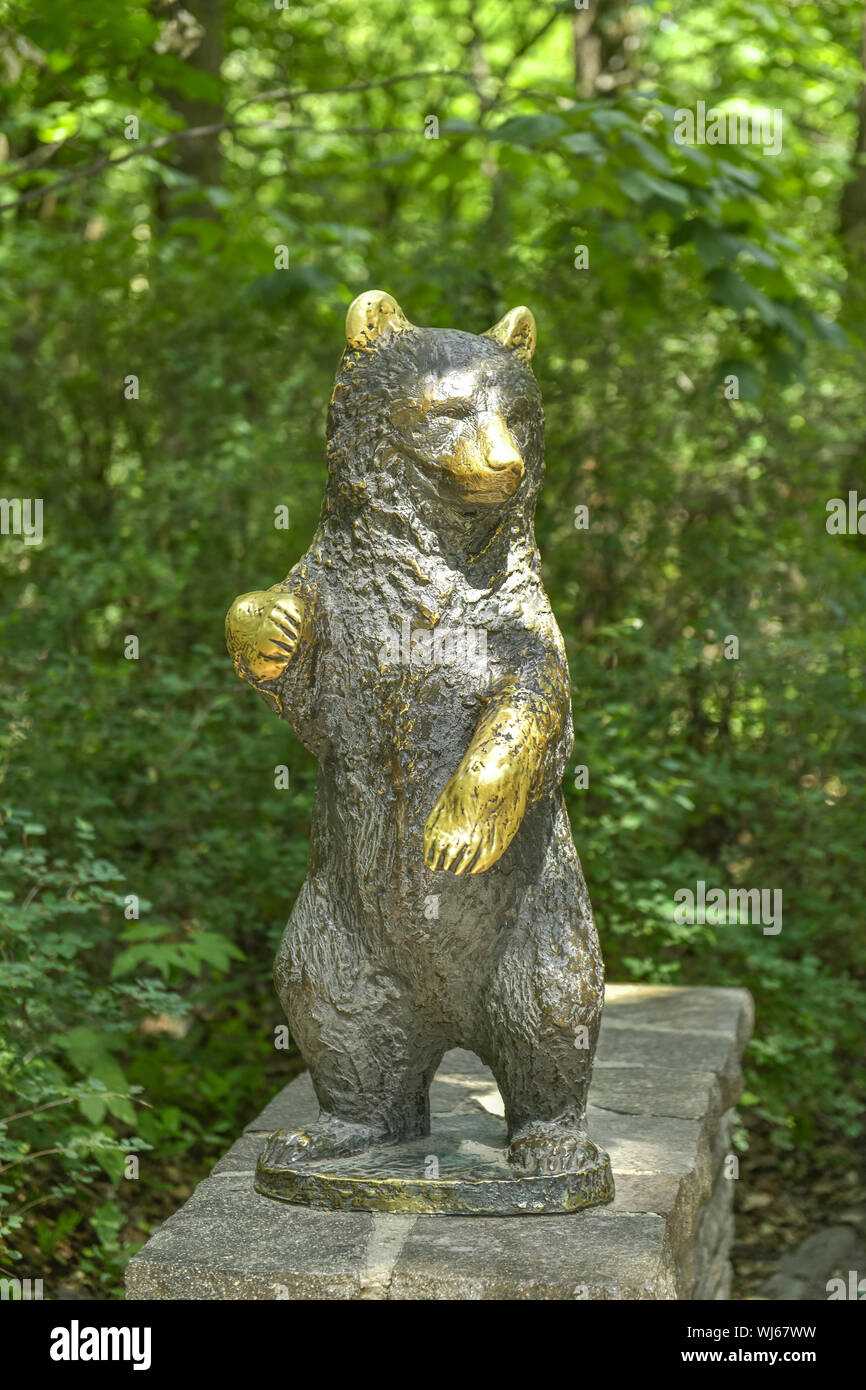 Orso, Berlin, Berlin bear, bronzo, il monumento in bronzo, bronzo figura, fusione in bronzo, fusione in bronzo, monumento, Germania, a Friedrich campo luminoso mou Foto Stock