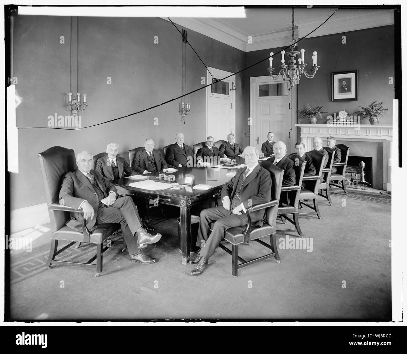 HARDING, Warren G. con armadio. In ambienti interni Foto Stock
