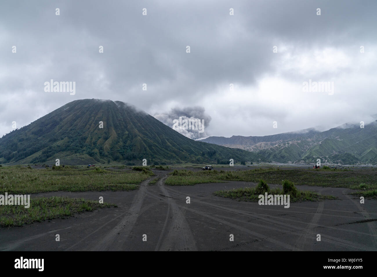 Monte Bromo è la migliore destinazione per viaggiare in bromo Tengger Semeru Parco Nazionale di Malang East Java Indonesia Foto Stock