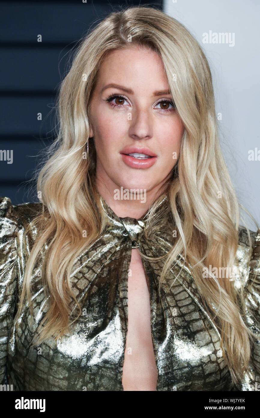 (FILE) Ellie Goulding sposa Caspar Jopling in Inghilterra. BEVERLY HILLS, Los Angeles, California, Stati Uniti d'America - 24 febbraio: Singer Ellie Goulding indossando un abito Dundas, Rene Caovilla scarpe arriva a 2019 Vanity Fair Oscar Party a Wallis Annenberg Center for the Performing Arts il 24 febbraio 2019 a Beverly Hills Los Angeles, California, Stati Uniti. (Foto di Xavier COLLIN/Image Press Agency) Foto Stock