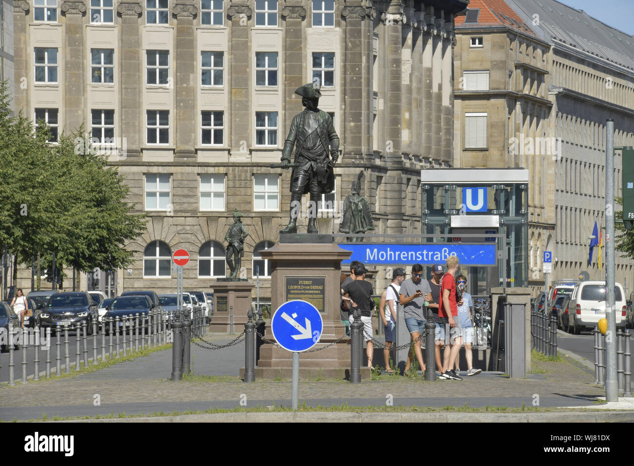 Vecchio Dessauer, Berlino, bronzo, il monumento in bronzo, bronzo figura, fusione in bronzo, fusione in bronzo, monumento, il vecchio Dessauer, Dessau, Dessauer, Germania p Foto Stock