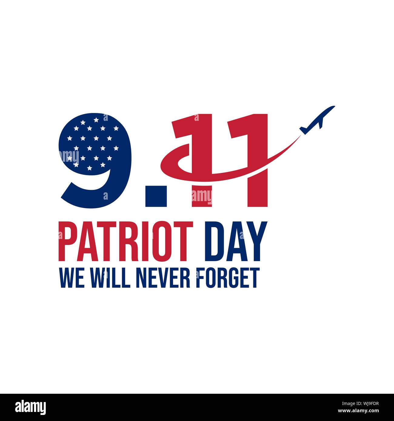 911 giorno patriot patriot sfondo giorno settembre immagine vettoriale. Non dimenticate mai 9/11 patriot giorno Illustrazione Vettoriale
