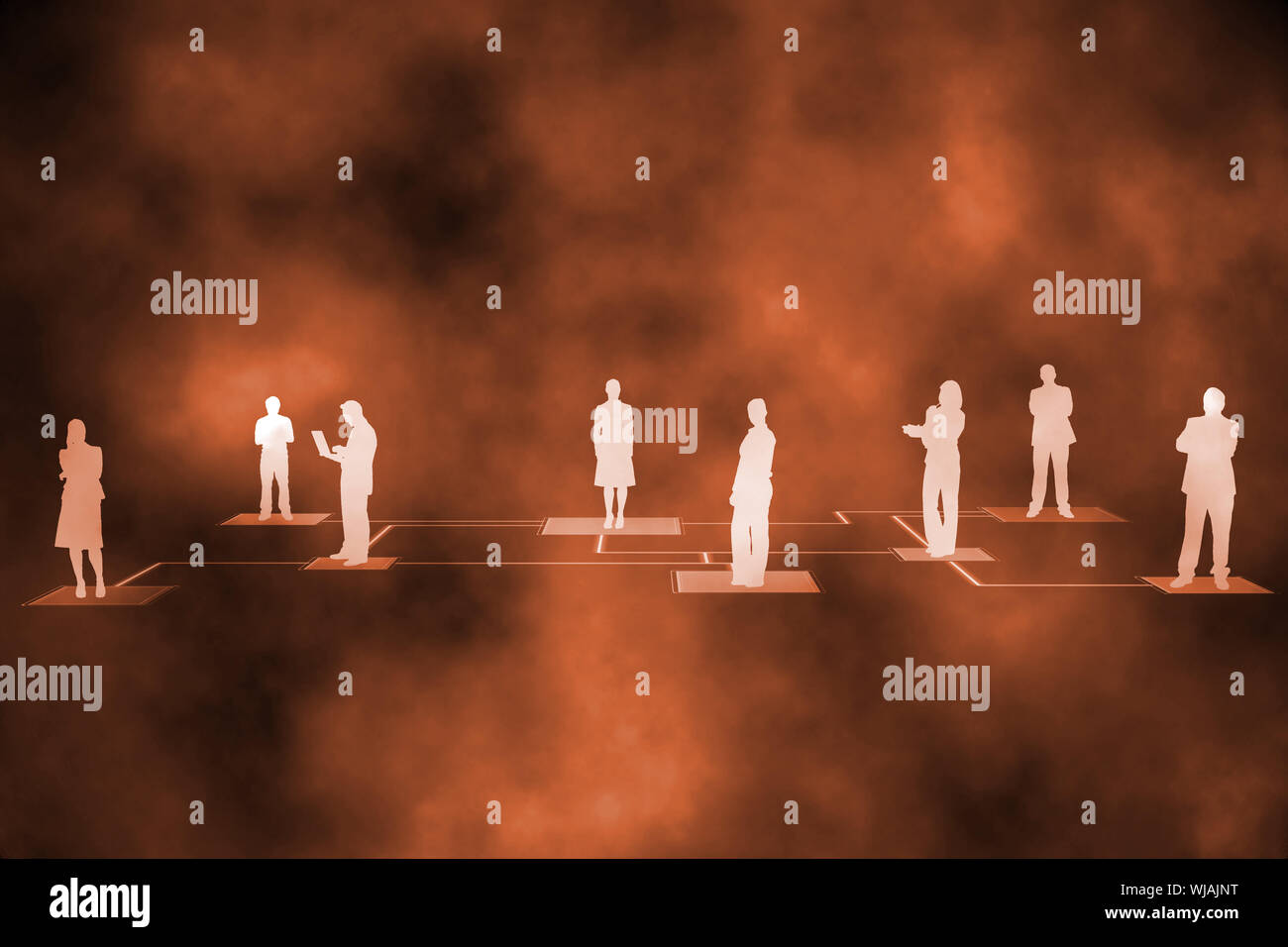 Connessione globale sullo sfondo Foto Stock