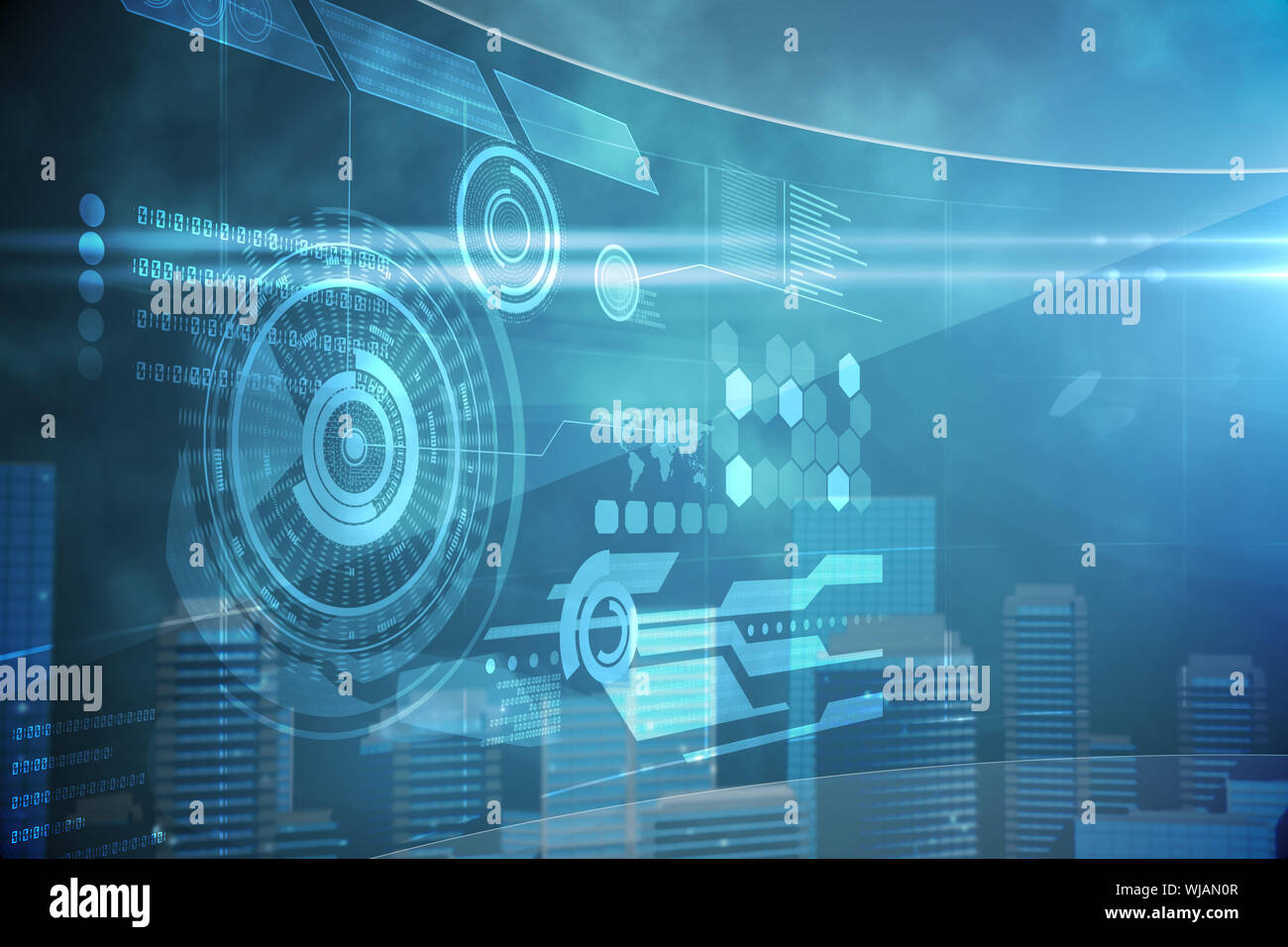 La tecnologia avveniristica interfaccia Foto Stock