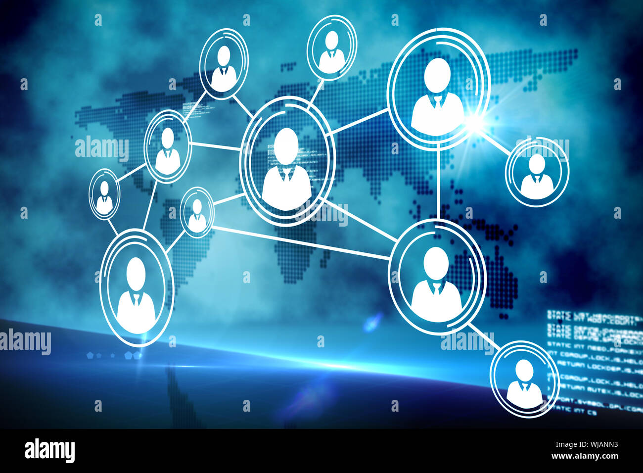 La tecnologia avveniristica interfaccia Foto Stock