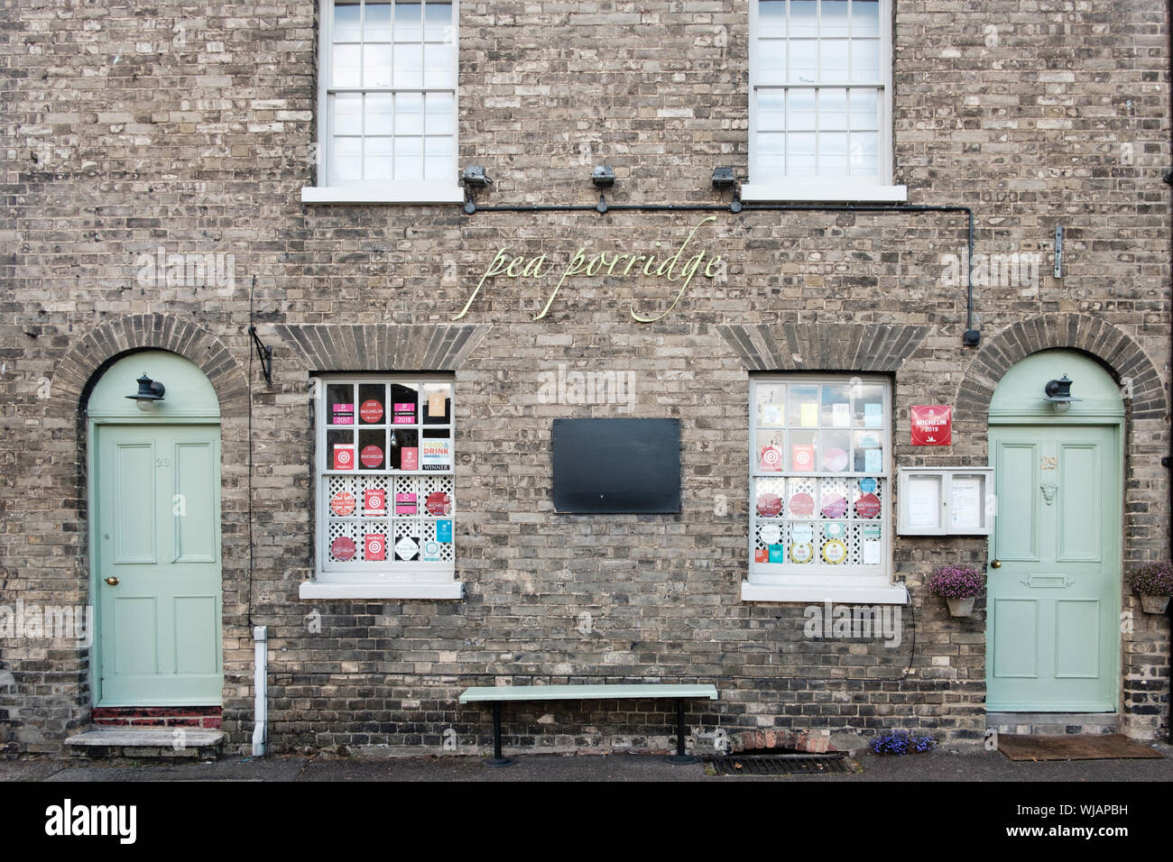 Ristorante stellato Michelin Pea porridge in Bury St Edmunds, Suffolk Foto Stock