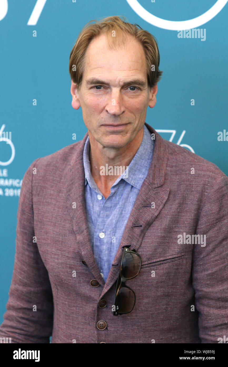 L'Italia, Lido di Venezia, 3 Settembre 2019 : l'attore inglese Julian Sands al photocall di 'il dipinto di uccello', direttore Vaclav Marhoul. 76Th Veni Foto Stock