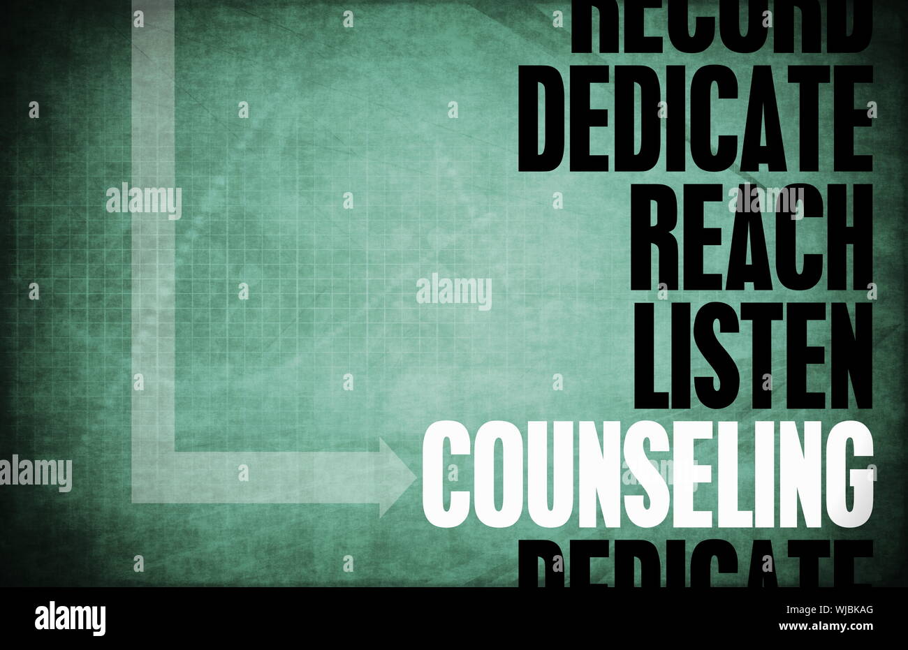 Counseling principi fondamentali come un concetto astratto Foto Stock