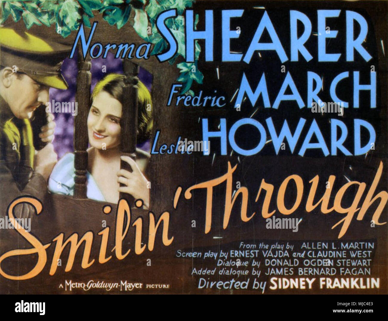 SMILIN' attraverso 1932 film con Norma Shearer e Federico Marzo Foto Stock