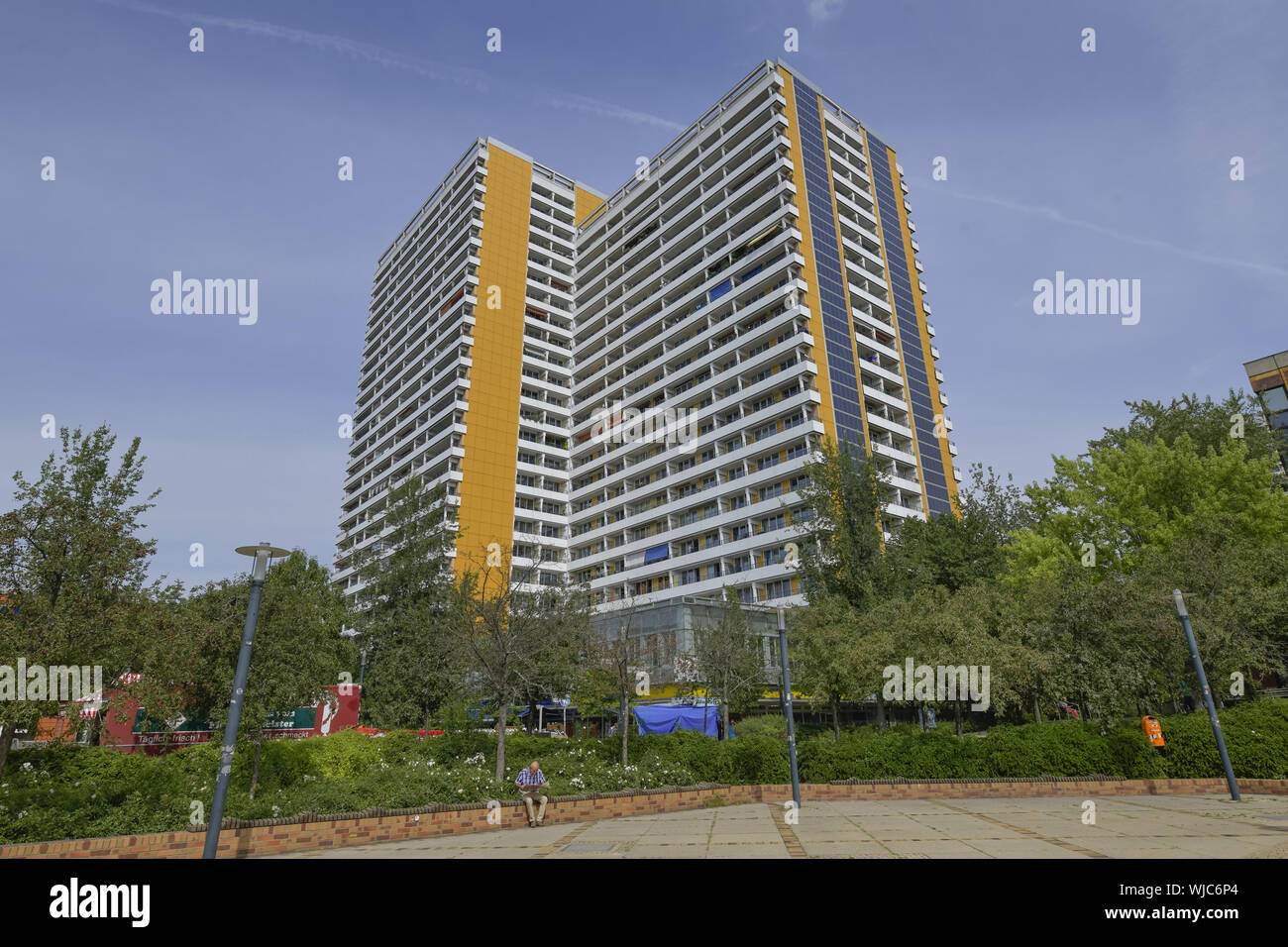 Architettura, Berlino, calcestruzzo, Germania, Building, edificio, casa, Helene Weigel posto, alto, real estate, mercato, Marzahn, Marzahner, Marzahn-c Foto Stock