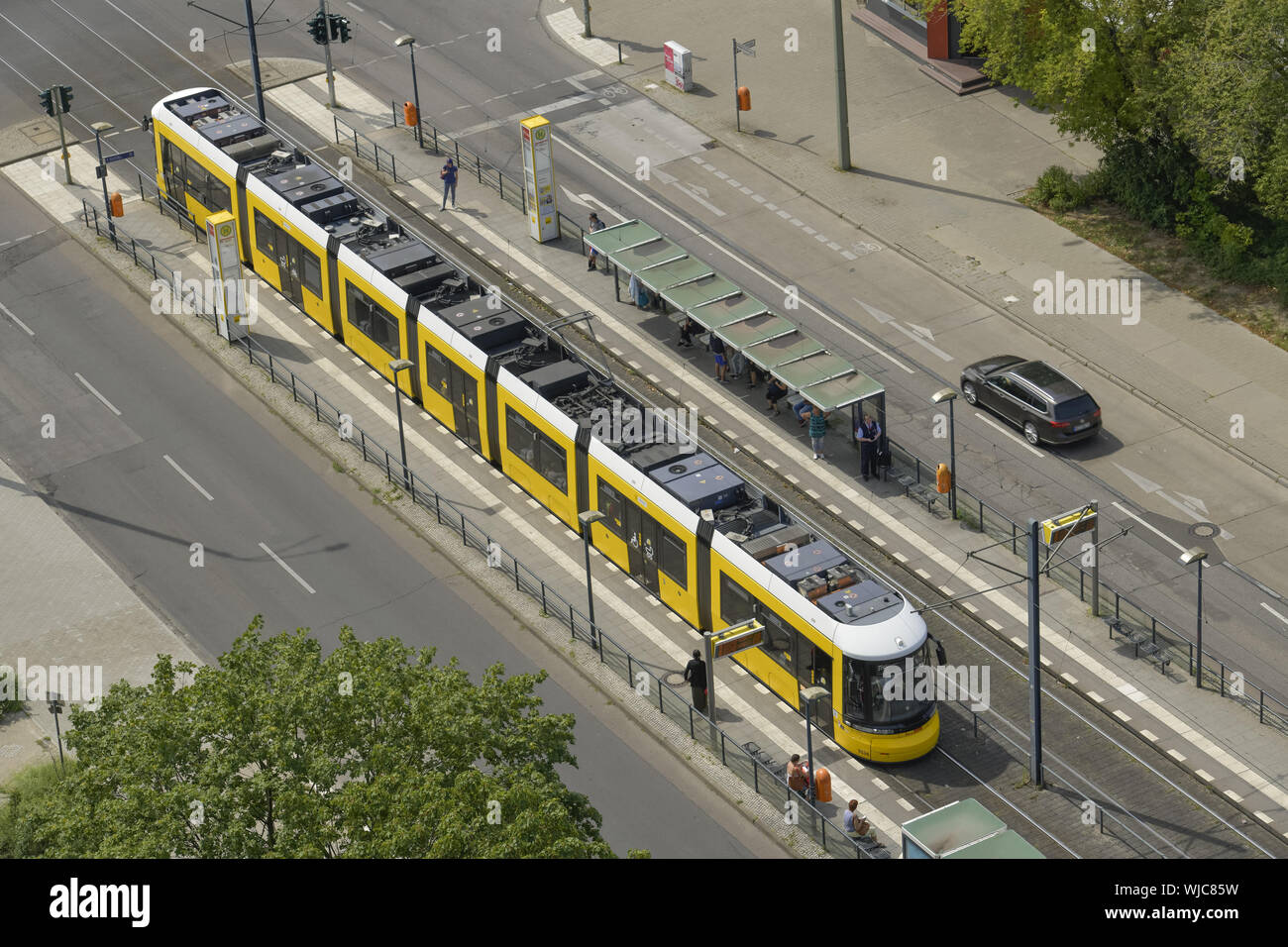 Viale dei cosmonauti, Berlin, Berlin servizi di trasporto, LPP, Germania, cento village, Hellersdorfer, Marzahn, Marzahner, Marzahn-cento village, OEPN Foto Stock