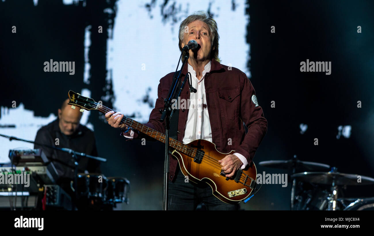 Paul McCartney rivestimento padiglione Austin City Limits il 5 ottobre 2018 Foto Stock