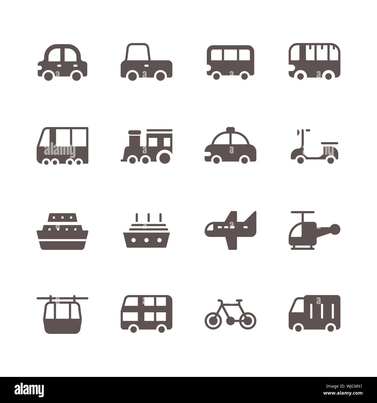 Icona del trasporto set.illustrazione vettoriale Illustrazione Vettoriale