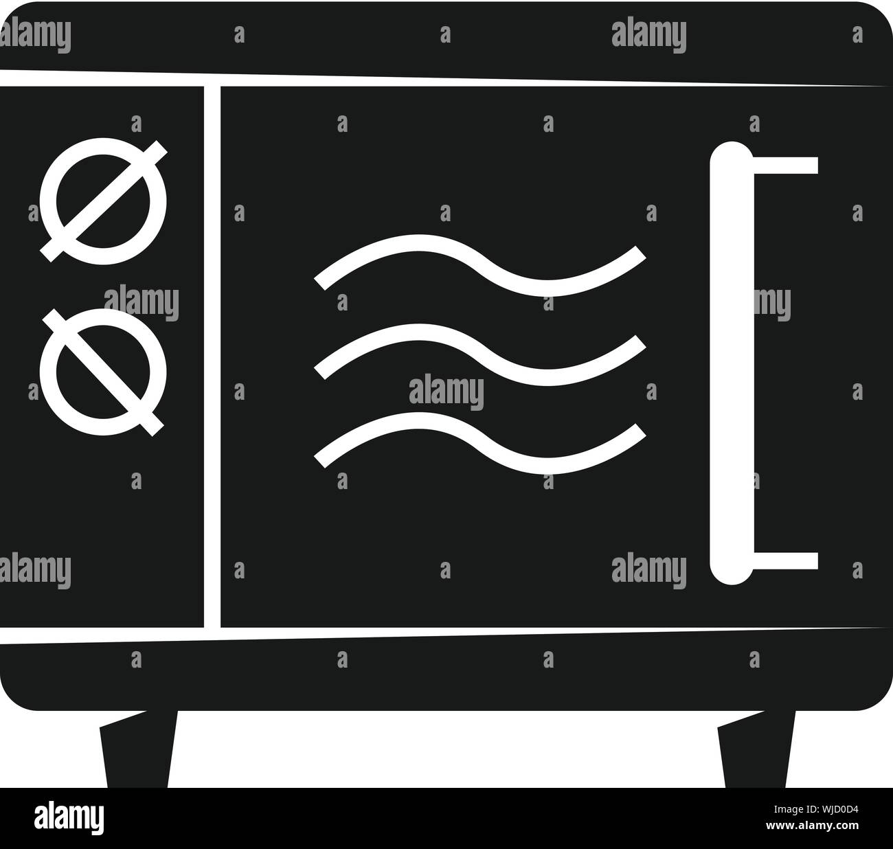 Maniglia icona a microonde. Semplice illustrazione della maniglia a microonde icona vettoriali per il web design isolato su sfondo bianco Illustrazione Vettoriale